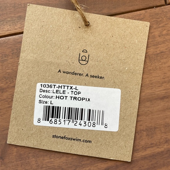 Stone Fox Swim Lele Swim Top Tropix Size L - Picture 6 of 8